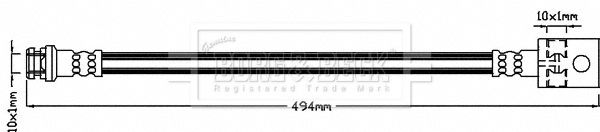 BORG & BECK Тормозной шланг BBH8145